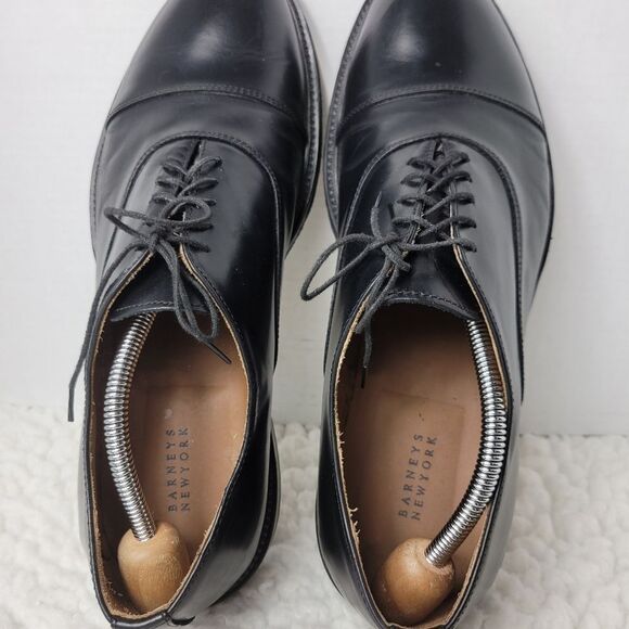 Barneys New York Mens Oxford Shoes Size 13  Black Leather Cap Toe main image 11